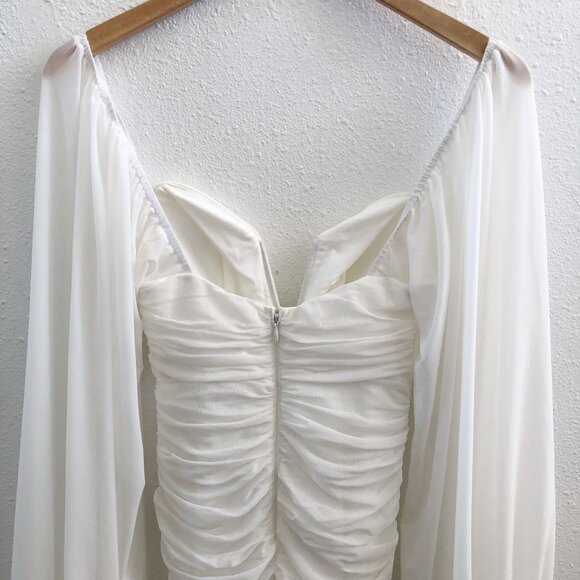 12TH TRIBE Bodycon Balloon Sleeve Dress Size Small - Picture 4 of 9